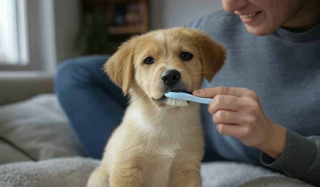 puppy teeth cleaning